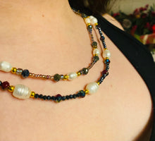 Load image into Gallery viewer, Beaded pearl and crystal necklace
