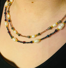 Load image into Gallery viewer, Beaded pearl and crystal necklace
